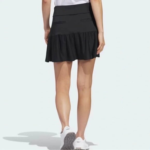 Adidas Women's Ultimate365 Frill Skort 8/10 Black - Picture 2 of 4